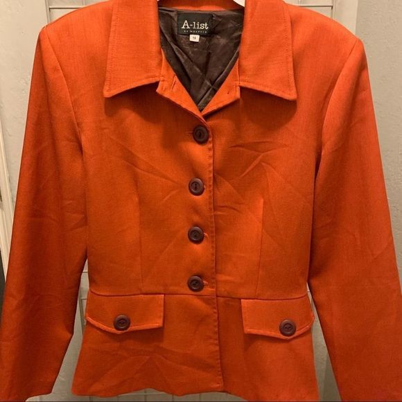 Vintage A-list Burnt Orange Jacket - Picture 2 of 7